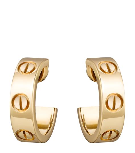 cartier mini hoop earrings|men's cartier hoop earrings.